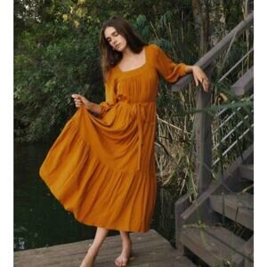 Christy Dawn S Bianca Dress in Turmeric